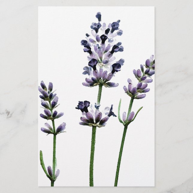 Lavande | Purple Floral Flowers Pastel (Devant)