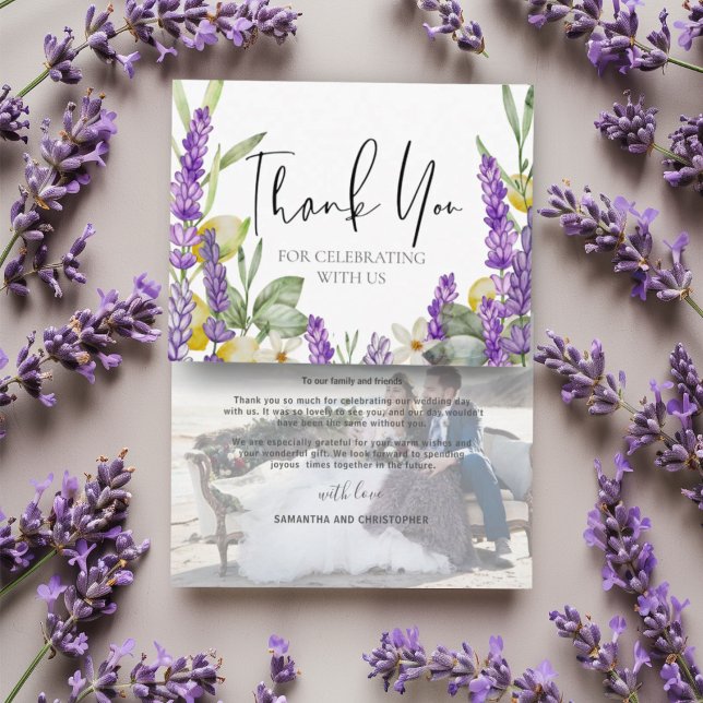 Lavande rustique et citron Mariage Merci (Créateur téléchargé)