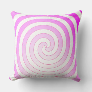 Lavande violet et blanc Coussin de conception spir