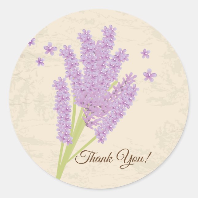 lavande, violet, fleur, autocollants floraux (Devant)