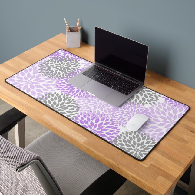 Lavande Violette et Dahlia Floral Gris (Bureau 2)