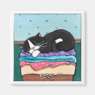 Lave Jour Nap - Aimant Chat