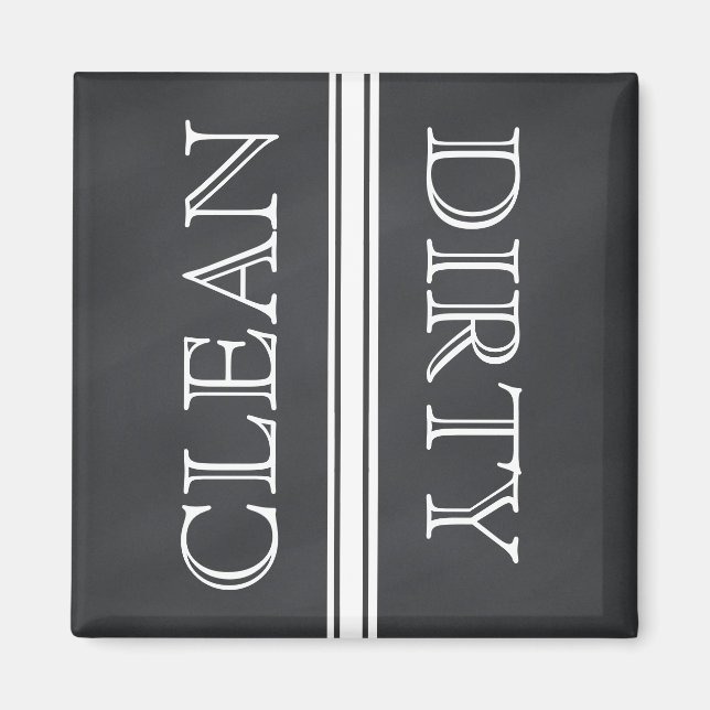 Lave-vaisselle de style tableau noir Magnet Nettoy (Devant)