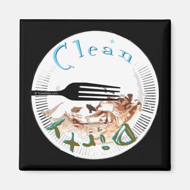 Lave-vaisselle en plaque sale Magnet (Devant)