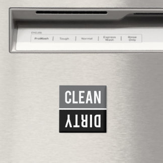 Lave-vaisselle Magnet CLEAN | DIRTY - gris et noir