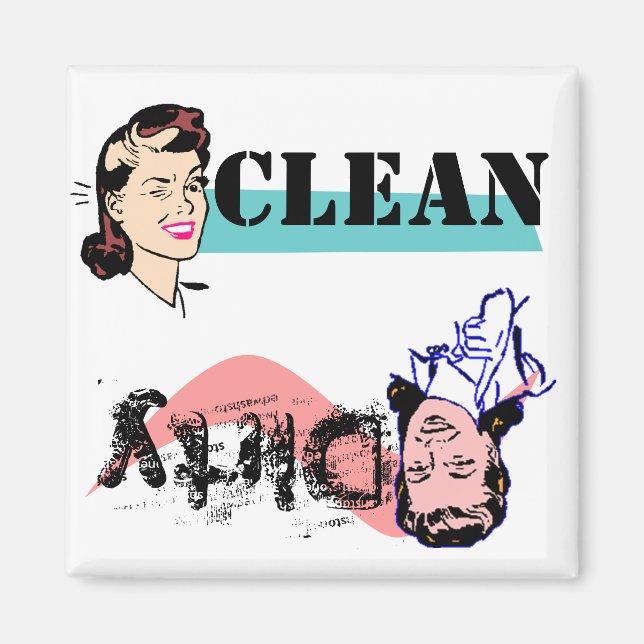 Lave-vaisselle Magnet Doigt Sac sec vs laver (Devant)