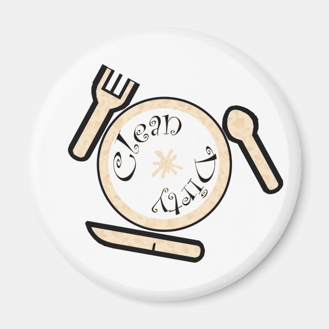 Lave-vaisselle Propre / Plats salés Magnet (Devant)