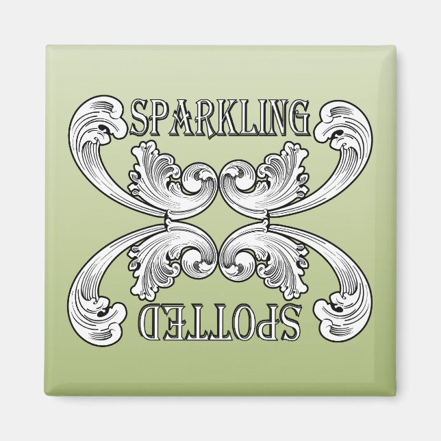 Lave-vaisselle vert Magnet pour des plats propres  (Devant)