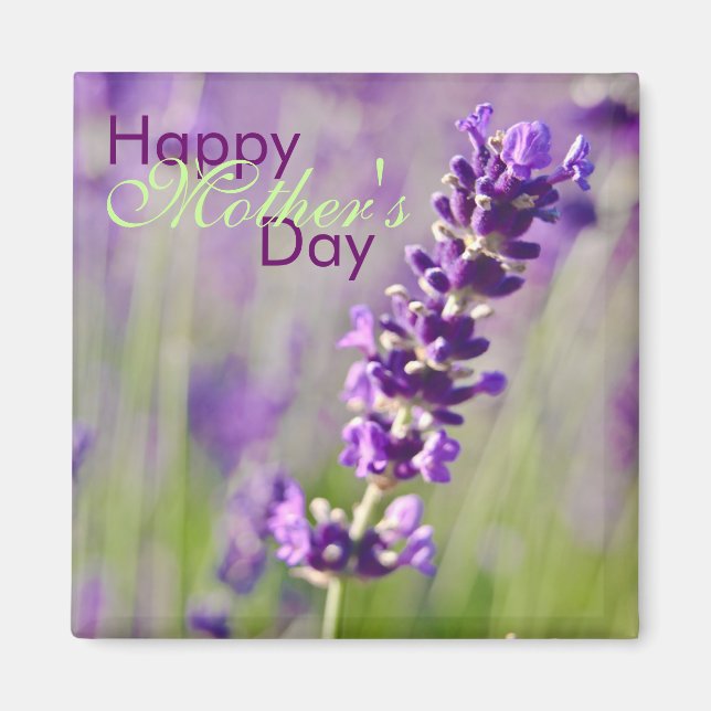 Lavendar ・ Happy Mother's Day Magnet (Devant)