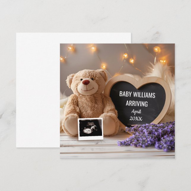 Lavender Baby Faire-part médias sociaux (Devant / Derrière)