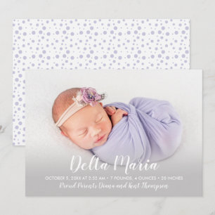 Lavender Baby Girl Photo Annonces de naissance