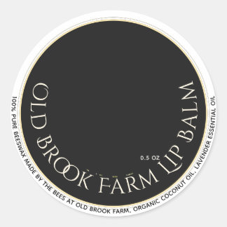 Lavender Beeswax Lip Balm Classic Round Sticker