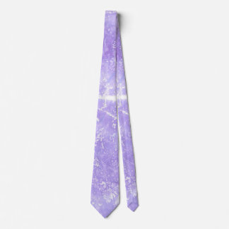 Lavender Blanc Bleu Abstrait Cravates d'impression
