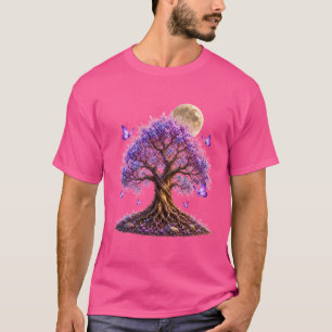 Lavender Blossom Moon Tree T-Shirt