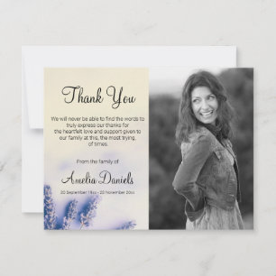 Lavender Blue Funeral Merci Cartes