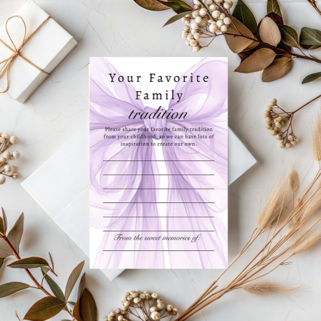 Lavender Bow Family Tradition Keepsake (Créateur téléchargé)