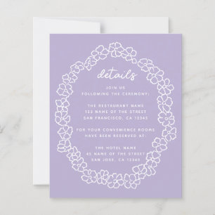 Lavender Budget Floral Garland Détails du Mariage