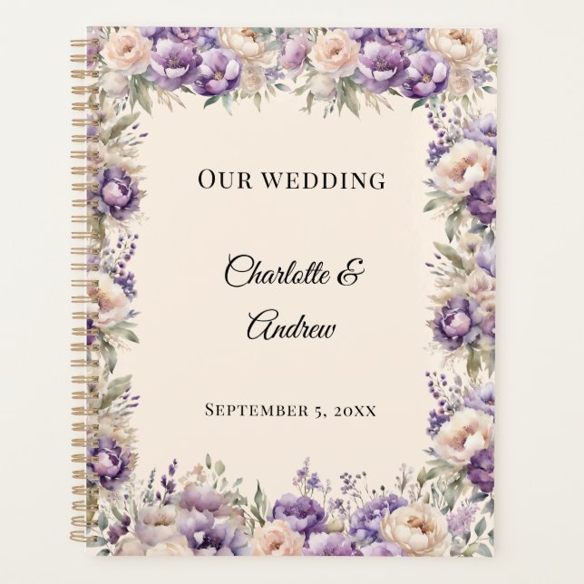Lavender champagne floral wedding (Devant)