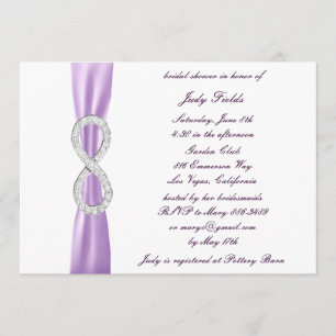 Lavender Diamond Infinity Invitation de douche nup