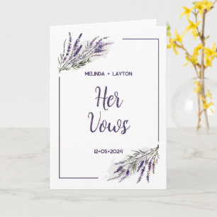Lavender Dreams : Aquarelle Sa Carte Vows Mariage
