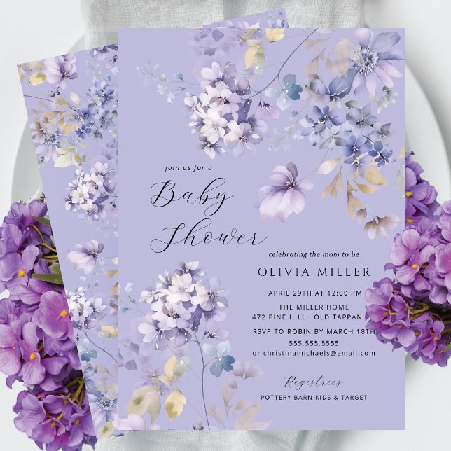 Lavender Dreams Baby Shower Invitations (Créateur téléchargé)