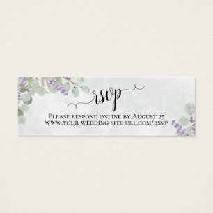 Lavender Eucalyptus Mariage RSVP Carte en ligne