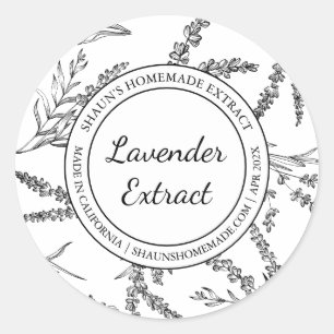 Lavender Extrait Sketch étiquette moderne