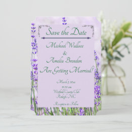 Lavender Fields Wedding Enregistrer la carte Date