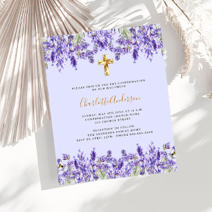 Lavender fleurs budget Confirmation invitation