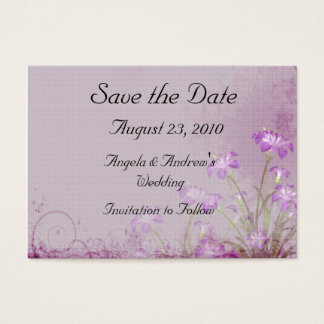 Lavender Floral Enregistrer la carte Date