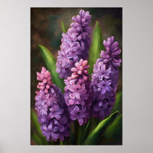 Lavender Hyacinth Flower Art Imprimer Poster