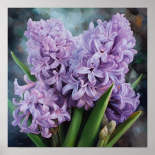 Lavender Hyacinth Flower Art Imprimer Poster