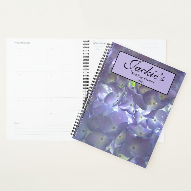 Lavender Hydrangeas mariage floral violet clair (Devant avec enveloppe)