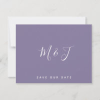 Lavender Initiales mariage Enregistrer la date