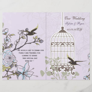 Lavender Lilac oiseaux de cage vintage mariage