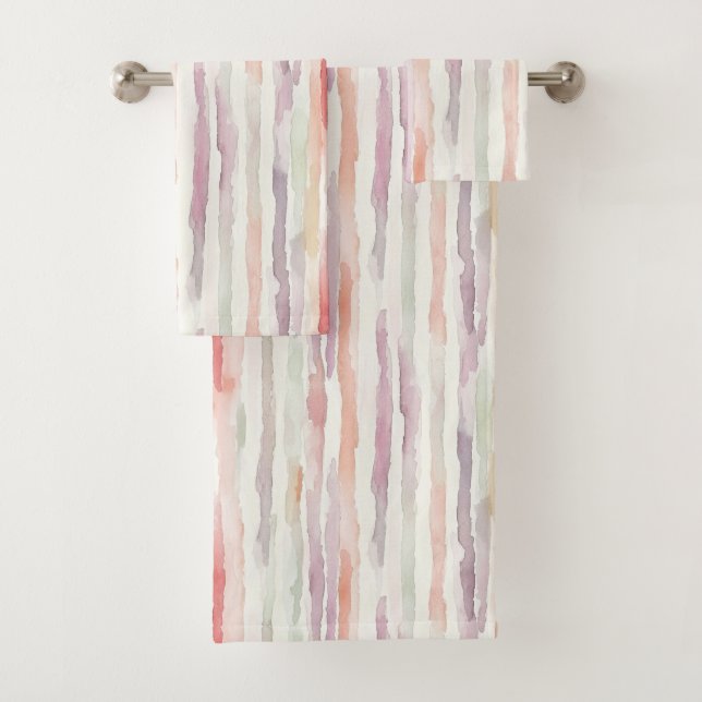 Lavender Melon Pink White Stripes (En situation)
