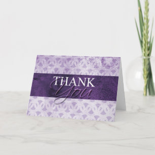 Lavender Merci Cartes Simple Blank Inside