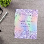 Lavender nom rose holographique entreprise<br><div class="desc">Un arrière - plan holographique branché aux couleurs unicorne et aux couleurs arc-en-ciel rose,  violet,  vert menthe. Décoré de confettis violets de couleur lavande. Personnalisez et ajoutez votre nom,  titre,  texte</div>