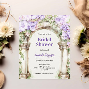 Lavender rose arc floral nuptiale invitation Douch