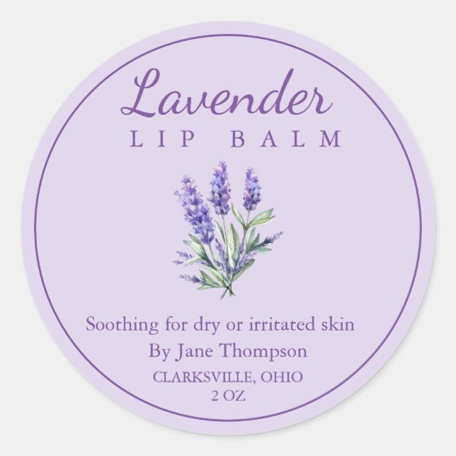 Lavender Salve / Étiquette baume (Devant)