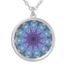 Lavender Starburst Mandala Collier