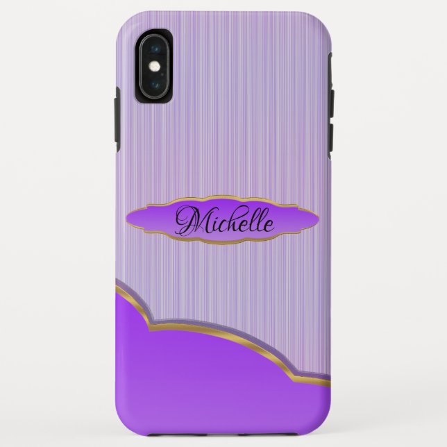 Lavender Stripes iPhone XS Max Coque (Dos)