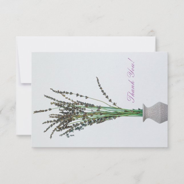 Lavender Vase Minimalisme Merci carte plat (Devant)