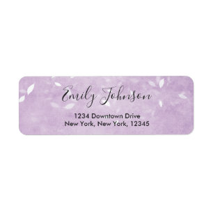 Lavender violet et Étiquette de adresse blanc