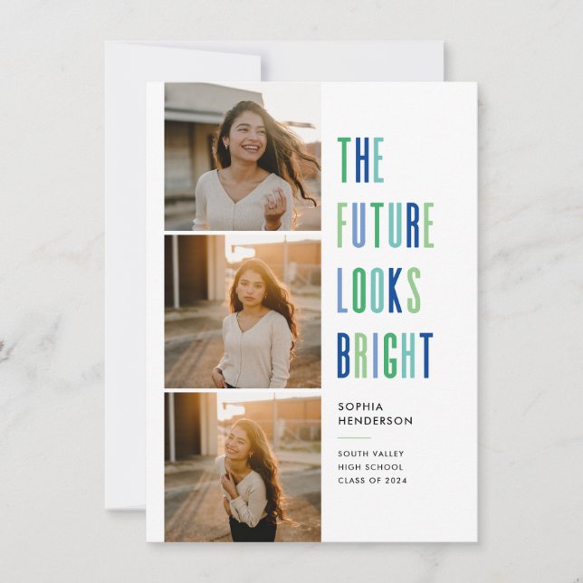 L'Avenir Coloré Semble Clair Faire-part Grad (Devant)