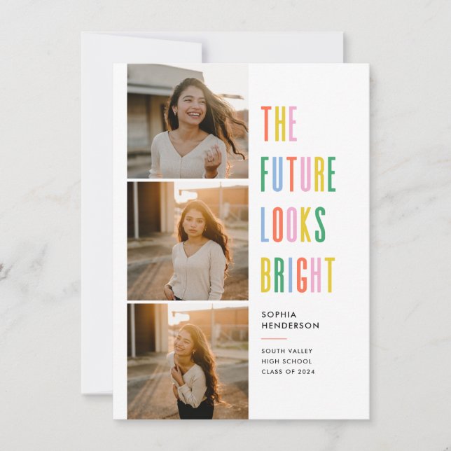 L'Avenir Coloré Semble Clair Faire-part Grad (Devant)
