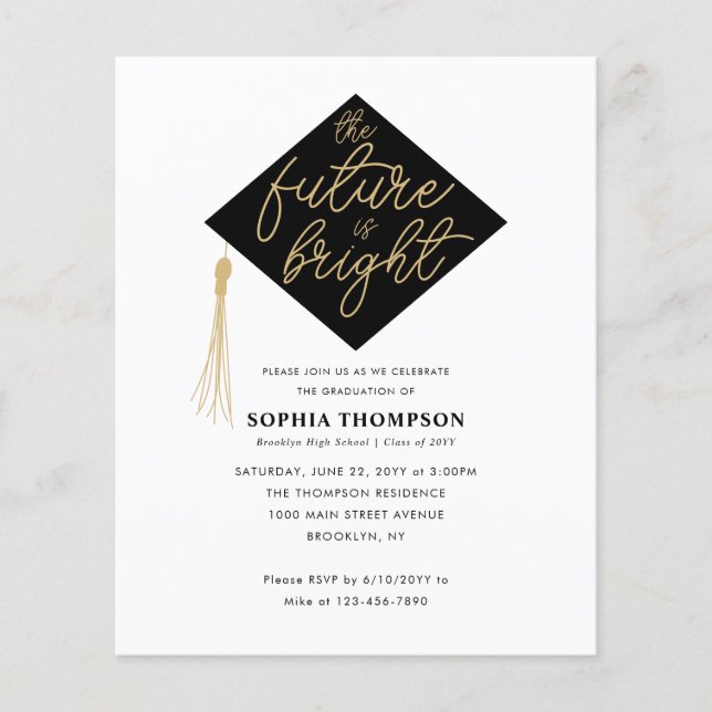 L'avenir du budget est brillant Casquette de grade (Devant)