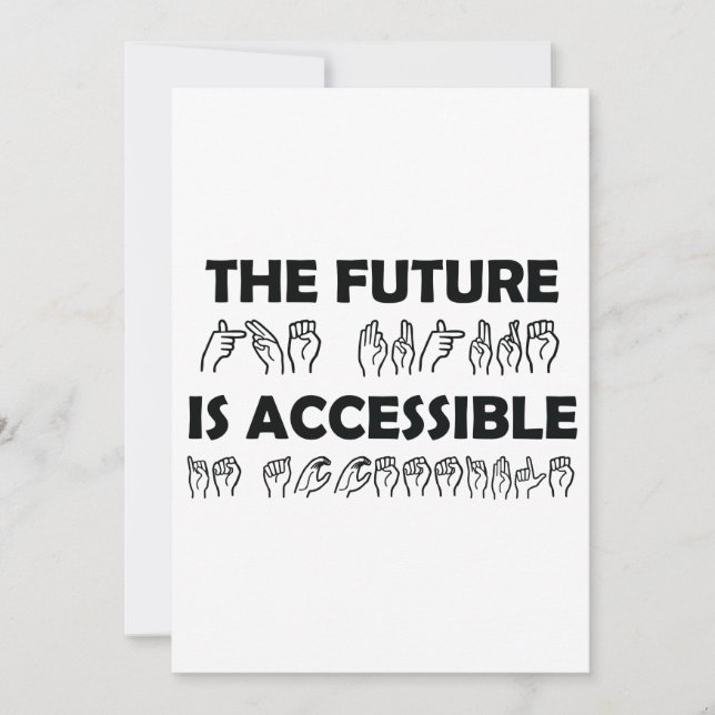 L'avenir est accessible ASL Sign Language (Devant)