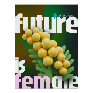 L'avenir est une affiche féminine Féministe auda