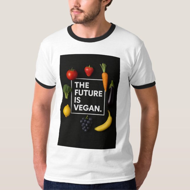 L'Avenir Est Vegan T-Shirt - Les Droits Des Animau (Devant)